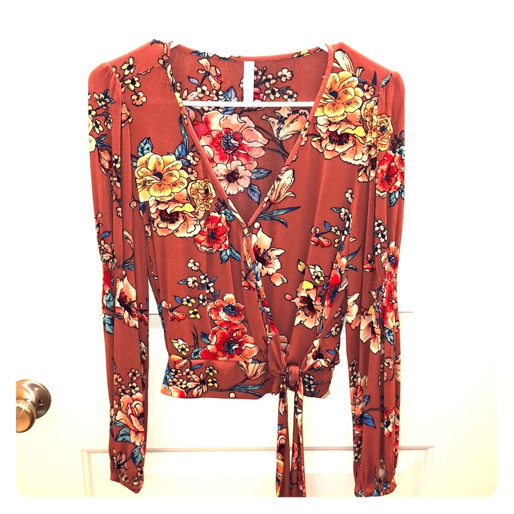 Xhilaration Floral Print Blouse; NWOT
